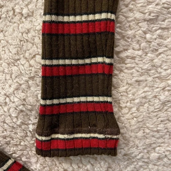 Dolce & Gabbana, Ribbed Sweater, Vintage, Brown, red and cream, size 42/56